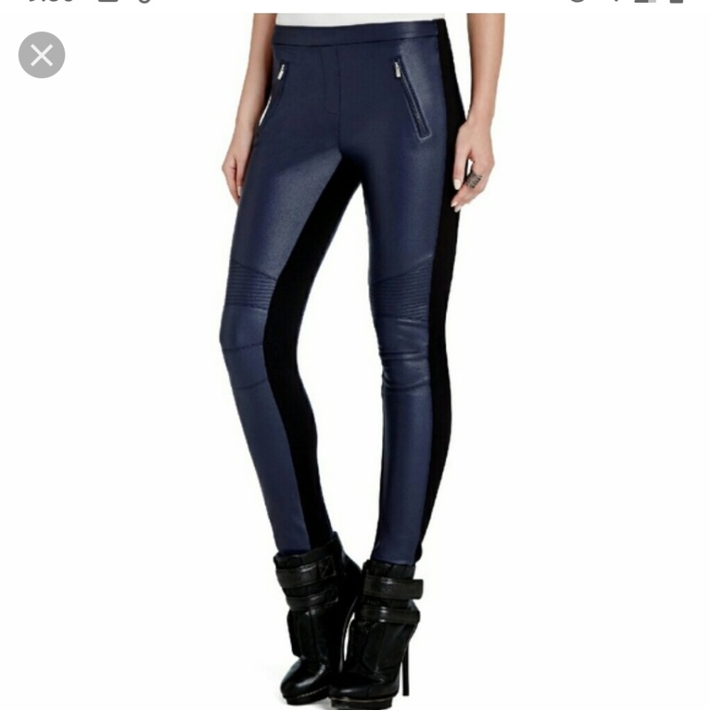 Bcbgmaxazria kalin motorcycle leggings moto xs